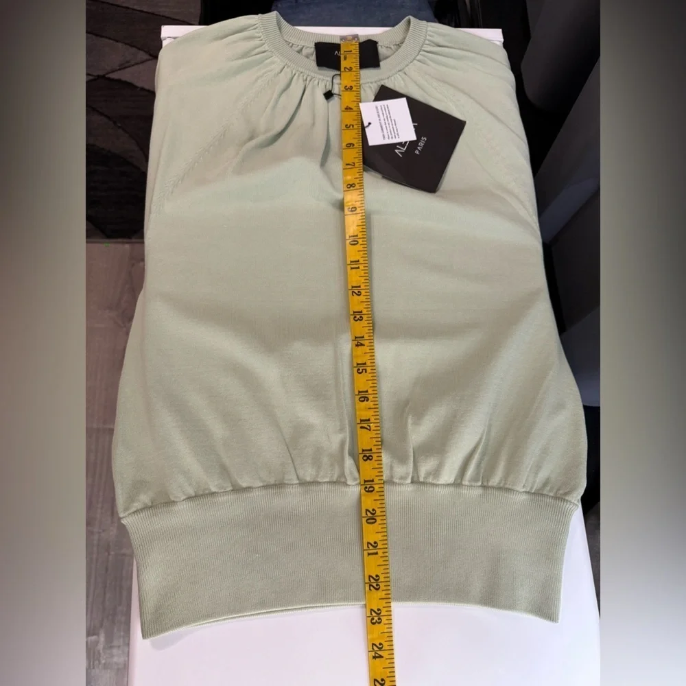 NWT ALEEZA PARIS Women’s Mint Green 3/4 Sleeve Knit Top Sz XS